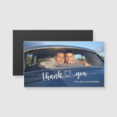 Calligrafie Hartscript bruiloft Foto bedankt (Voorkant / Achterkant)