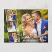 Calligrafie Hartslag 4 Fotobruiloft Hartelijk dank Briefkaart (Voorkant)