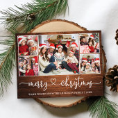 Calligrafie Hartwood Kerstmis 5 Fotofeestdag Briefkaart