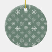 Calligrafie Heart Mr. en Mrs Wedding Sage Green Keramisch Ornament (Achterkant)