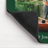 Calligrafie Heart Mr Mrs Wedding Green Muismat (Hoek)