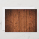 Calligrafie Heart Rustic Wood Weddenfoto Bedankkaart (Achterkant)