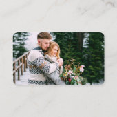 Calligrafie Heart Weddenschap Website QR Foto Groe Informatiekaartje (Achterkant)