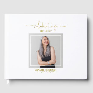 Calligrafie Herdenking van herdenking op foto's Gastenboek