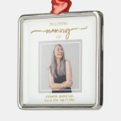 Calligrafie Herdenking van herdenking op foto's Metalen Ornament (Links)