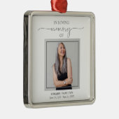 Calligrafie Herdenking van herdenking op foto's Metalen Ornament (Rechts)