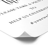 Calligrafie Het liefdeshuwelijk hashtag vastleggen Poster (Hoek)