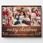 Calligrafie Hout Afdrukken 5 Kerstfeest Fotoplaat (Voorkant)