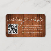 Calligrafie Hout Weddenschap Website QR Informatiekaartje (Voorkant)