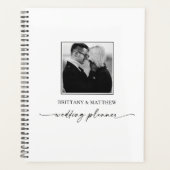 Calligrafie Ink Black White Photo Wedding Planner (Voorkant)