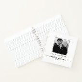 Calligrafie Ink Black White Photo Wedding Planner Notitieboek (Binnen)