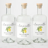 Calligrafie Ink Limoncello Waterverf Lemon Likeurfles Etiket (Flessen)