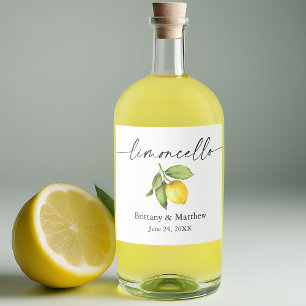 Calligrafie Ink Limoncello Waterverf Lemon Likeurfles Etiket