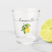 Calligrafie Ink Limoncello Waterverf Lemon Shot Glas (Voorkant)