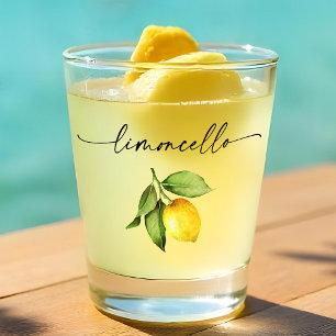 Calligrafie Ink Limoncello Waterverf Lemon Shot Glas