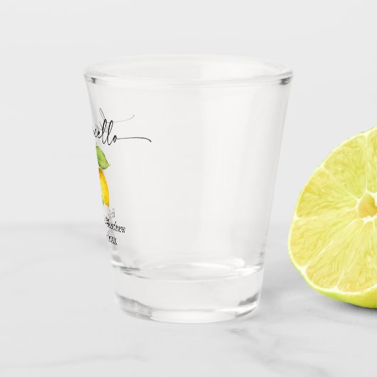 Calligrafie Ink Limoncello Waterverf Lemons Shot Glas (Rechts)