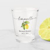 Calligrafie Ink Limoncello Waterverf Lemons Shot Glas (Voorkant)