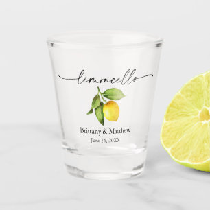 Calligrafie Ink Limoncello Waterverf Lemons Shot Glas
