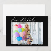 Calligrafie Ink Love Bedankt Foto Afstuderen (Voorkant / Achterkant)