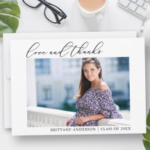 Calligrafie Ink Love en Bedankt Foto Afstuderen