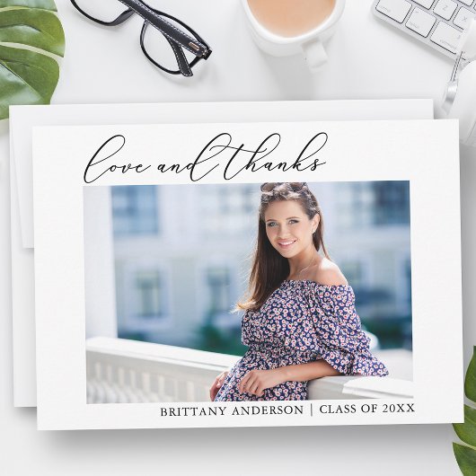 Calligrafie Ink Love en Bedankt Foto Afstuderen