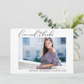 Calligrafie Ink Love en Bedankt Foto Afstuderen (Staand voorkant)