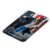 Calligrafie Ink Pen Afstuderen Fotoaankondiging Magneet (Linkerzijde)