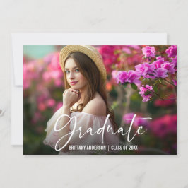 Calligrafie Ink Pen Script Foto Afstuderen Aankondiging