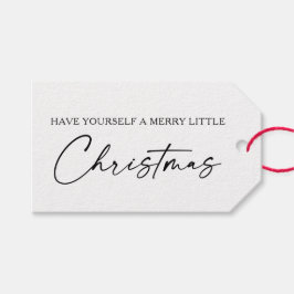 Calligrafie Ink Pen Script Minimale kerstdagen Cadeaulabel