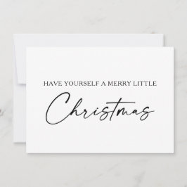 Calligrafie Ink Pen Script Minimale kerstdagen Feestdagenkaart