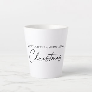 Calligrafie Ink Pen Script Minimale kerstdagen Latte Mok