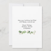 Calligrafie Ink Waterverf Greenery Kerstmis Feestdagenkaart (Achterkant)