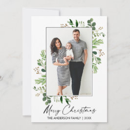 Calligrafie Ink Waterverf Greenery Kerstmis Feestdagenkaart