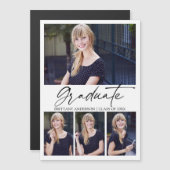 Calligrafie-inkt Afstuderen 4 Foto Magnet Kaart (Voorkant / Achterkant)