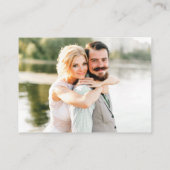 Calligrafie-inkt QR-fotobruiloft RSVP Informatiekaartje (Achterkant)