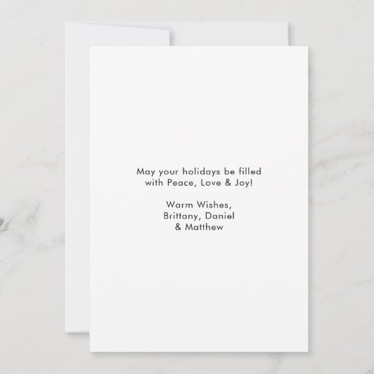 Calligrafie-inkt script 4 Fotopretkerkerst Feestdagenkaart (Achterkant)