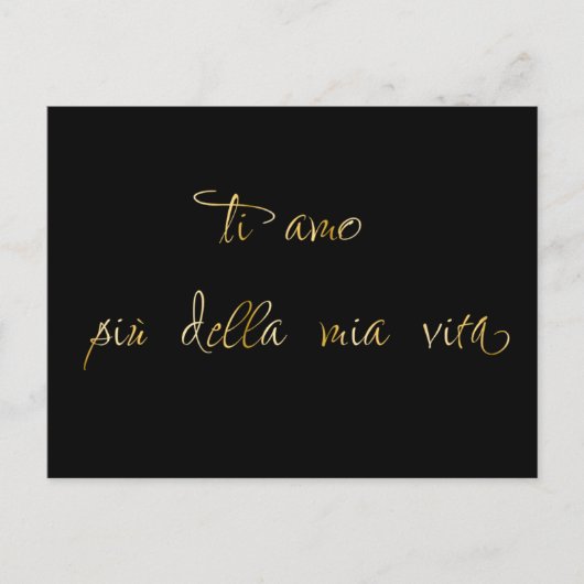 Calligrafie Italiaanse liefde Briefkaart (Voorkant)