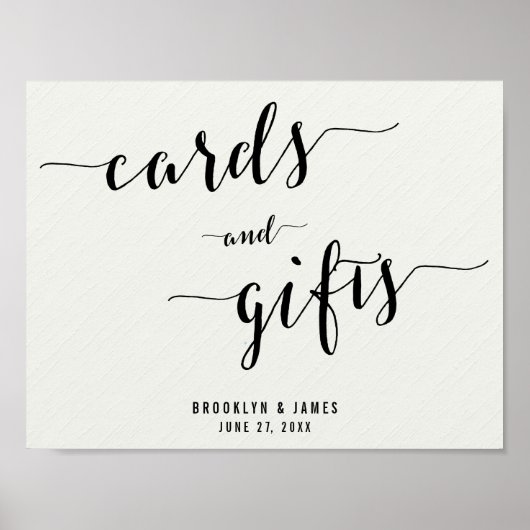 Calligrafie-Kaarten en cadeaubonborden 11x8.5 Poster (Voorkant)