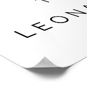 Calligrafie-Kaarten en cadeautjes, zwart-wit Poster (Hoek)