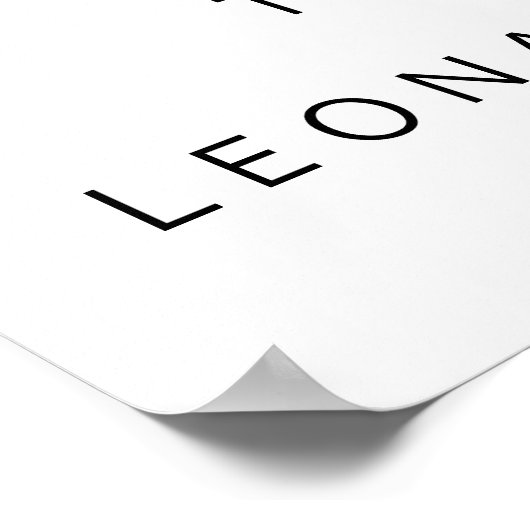 Calligrafie-Kaarten en cadeautjes, zwart-wit Poster (Hoek)