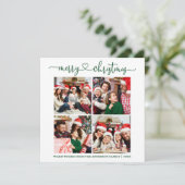 Calligrafie Kerst 4 Fotoplein Feestdagenkaart (Staand voorkant)