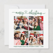 Calligrafie Kerst 4 Fotoplein Feestdagenkaart (Voorkant)