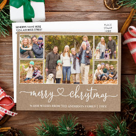 Calligrafie Kerst Kerst Kraft 5 Foto Holiday Briefkaart