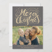 Calligrafie Kerst-kerstkaarten met prettige kerstc Kaart (Voorkant)