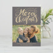 Calligrafie Kerst-kerstkaarten met prettige kerstc Kaart (Staand voorkant)