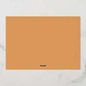 Calligrafie Kerst twee serie Foto Gold Folie Feestdagenkaart (Achterkant)