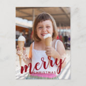 Calligrafie kerstfoto Merry Feestdagenkaart (Voorkant)