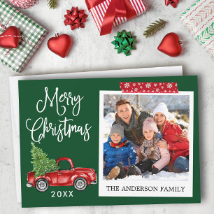 Calligrafie kerstmis  Truck Craft-tape Feestdagenkaart