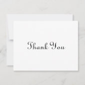 Calligrafie Klassieke minimalistische bruiloft Bedankkaart (Voorkant)