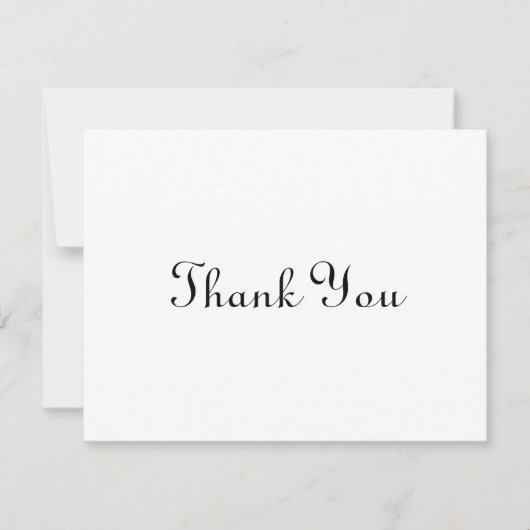 Calligrafie Klassieke minimalistische bruiloft Bedankkaart (Voorkant)